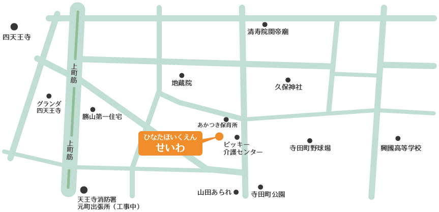 大阪の施設周辺MAP
